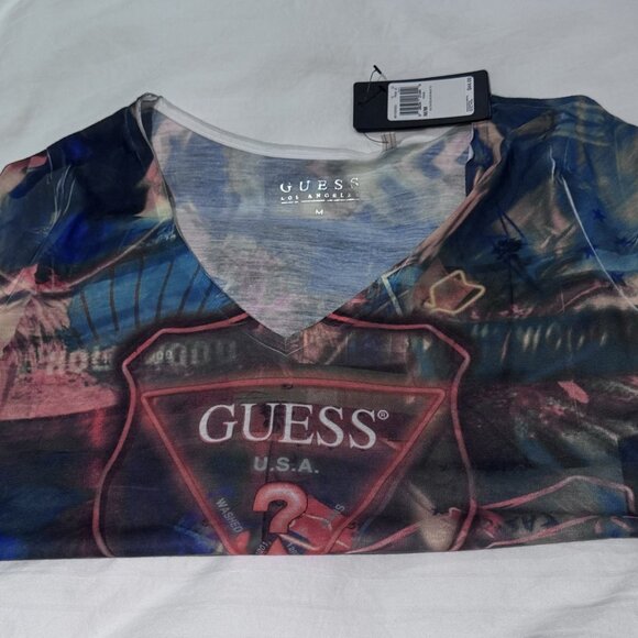 Cute Guess V-Neck Graphic Tee (NWT) - Picture 3 of 3